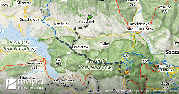 Trasa Do Schronisko Pttk Trzy Korony Mapa Turystyczna Pl