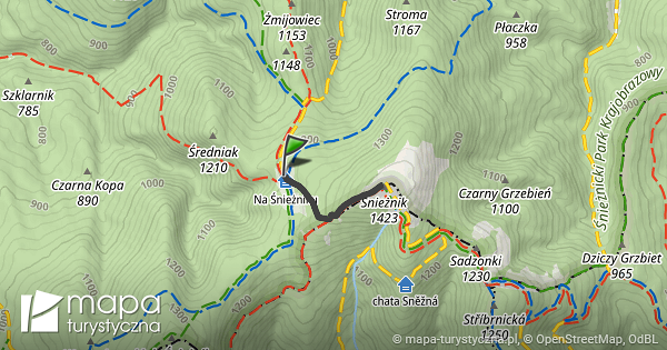 trasa schronisko pttk na Śnieżniku schronisko pttk na Śnieżniku