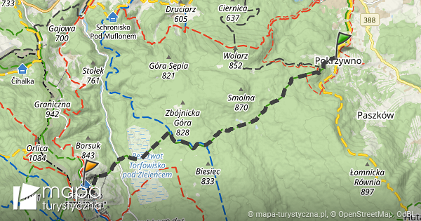 Trasa Prze Cz Soko Owska Zieleniec Schronisko Pttk Orlica Mapa