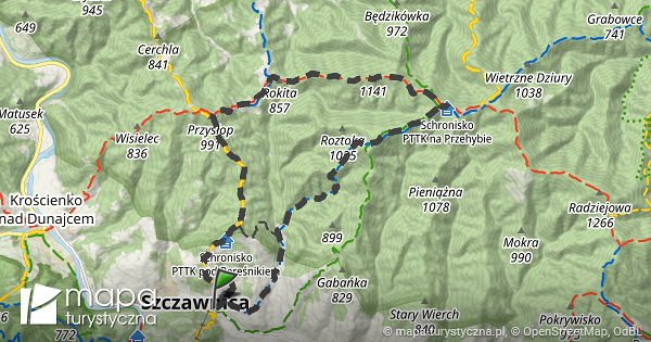 Trasa Szczawnica Szczawnica Mapa Turystyczna Pl