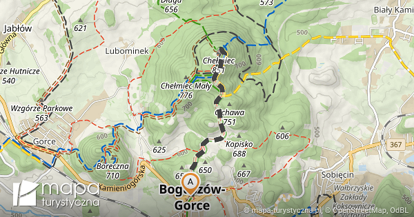 Trasa Bogusz w Gorce Bogusz w Gorce Mapa turystyczna pl
