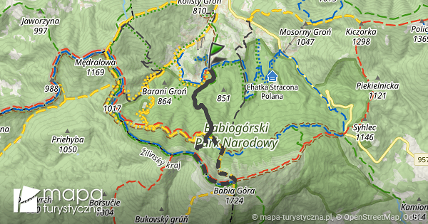 Trasa Z Zawoja Markowa Mapa Turystyczna Pl