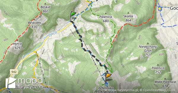 Trasa Do Schronisko Pttk Skrzyczne Mapa Turystyczna Pl