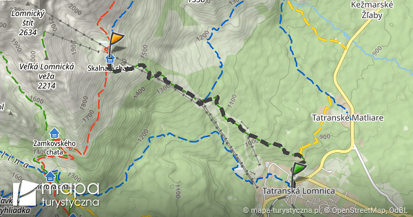 Trasa Tatranská Lomnica Skalnatá Chata Mapa Turystycznapl