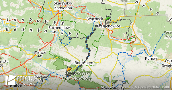 Trasa: Starachowice – Święta Katarzyna | Mapa-turystyczna.pl