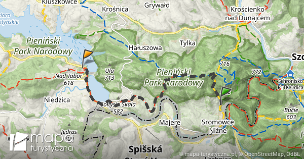 Trasa Z Schronisko Pttk Trzy Korony Mapa Turystyczna Pl