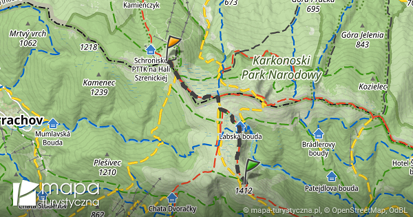 Trasa Z Vrbatova Bouda Mapa Turystyczna Pl