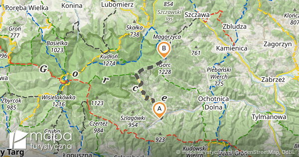 Trasa Do Gorc Mapa turystyczna pl