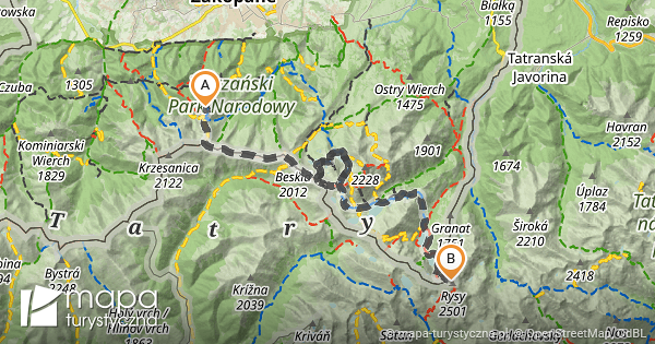 Trasa Z Giewont Mapa turystyczna pl trasa-z-giewont-mapa-turystyczna-pl