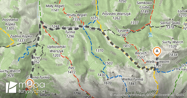 Trasa Giewont Dolina Ko cieliska Szlak Do Mylnej Jaskini Mapa trasa-giewont-dolina-ko-cieliska-szlak-do-mylnej-jaskini-mapa