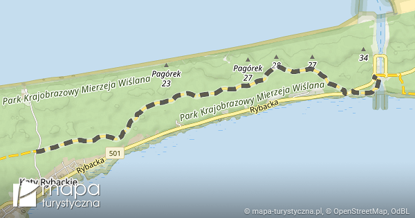 Wielokąty Osie Współrzędne Sprawdzian Gimnazjum Kąty Rybackie, ul. Morska - Przekop Mierzei Wiślanej | mapa-turystyczna.pl
