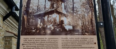 Jasień, kaplica konfederatów Barskich [tablica informacyjna przy Kaplicy Konfederatów Barskich]