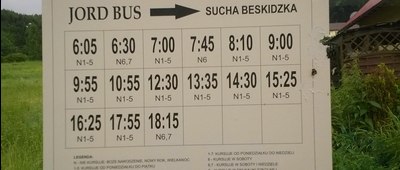 Stryszawa, Roztoki [Rozkład jazdy bus 2018.06.03]