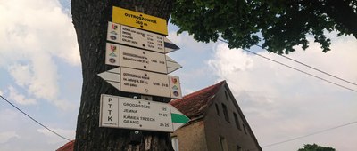 Ostroszowice [Początek szlaku zielonego w Ostroszowicach]