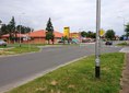 Rozejście szlaków niebieski / żółty ↔ Milicz, ul. Dworcowa