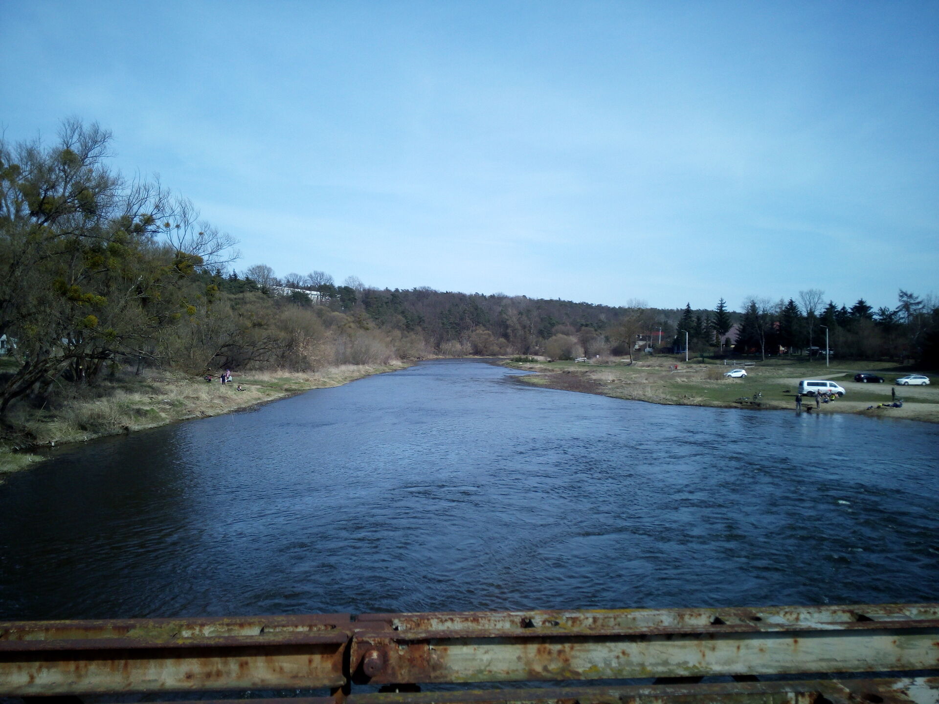 Widok z mostu nad rzeką Wkra.